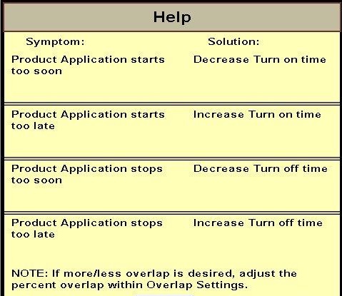 Row Shut Off Settings
