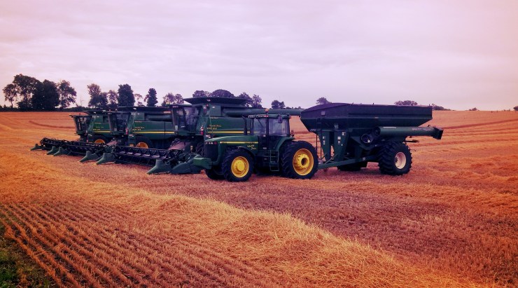 Farms (Kevin and Erika Klahn) waiting for the sun to come back out near Brooklyn, WI